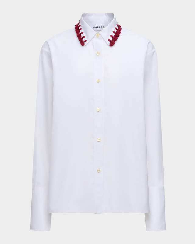 Billie Tassel-Embellished Cotton Shirt